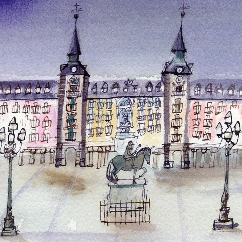 Plaza Mayor Vacía Giclée Print