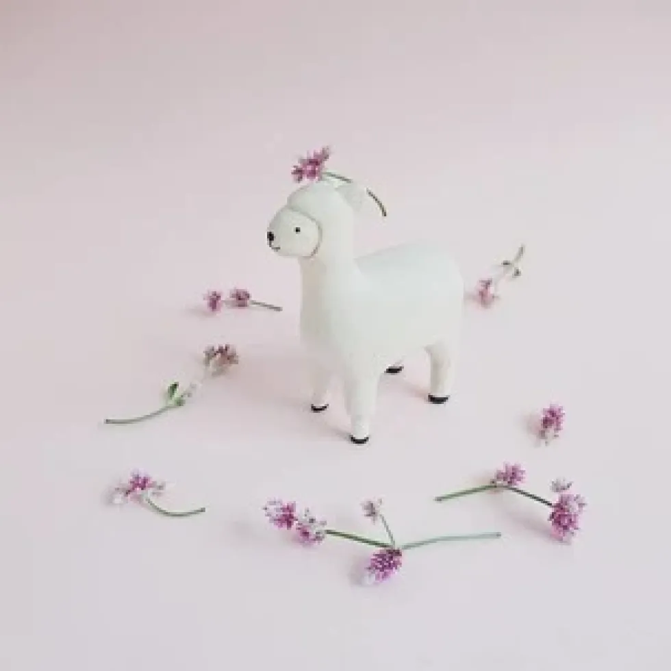 Pole Pole Wooden Animal Alpaca