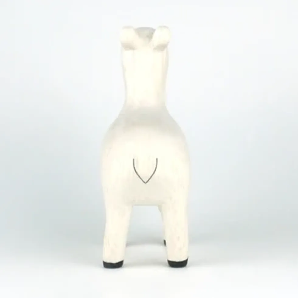 Pole Pole Wooden Animal Alpaca