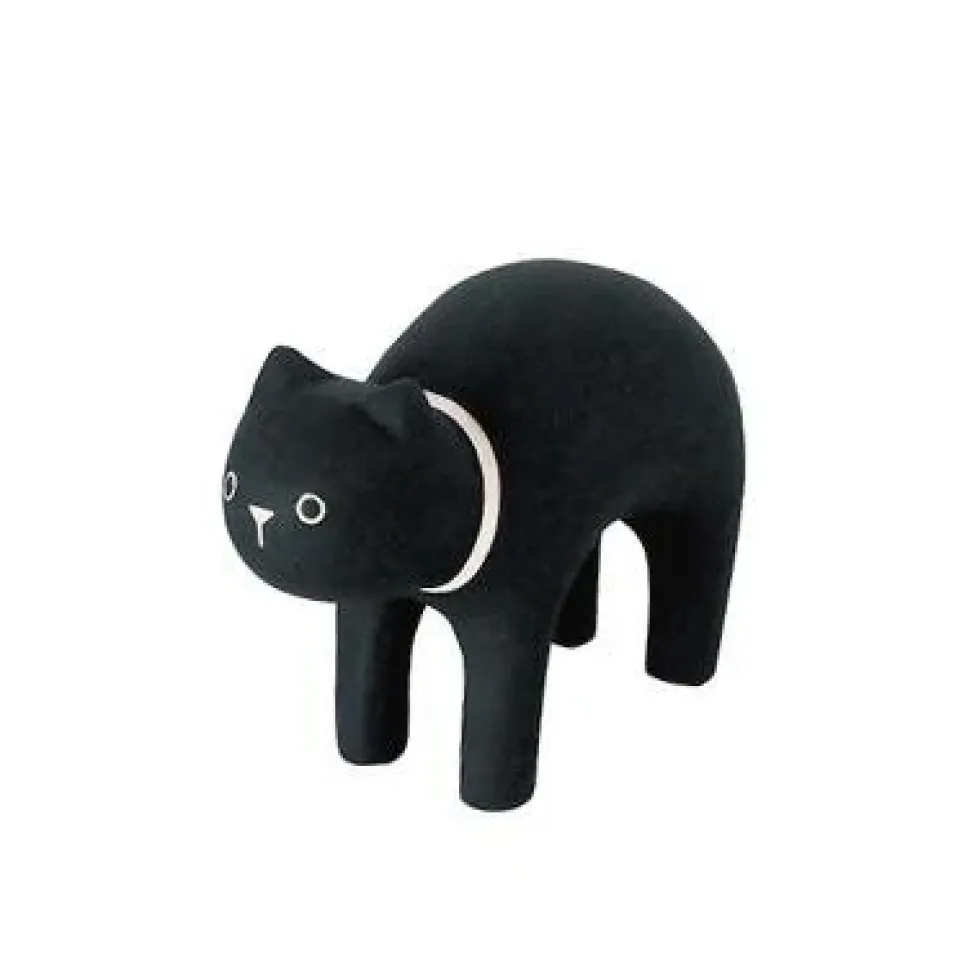 Pole Pole Wooden Animal Black Cat