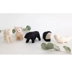Pole Pole Wooden Animal Black Panther