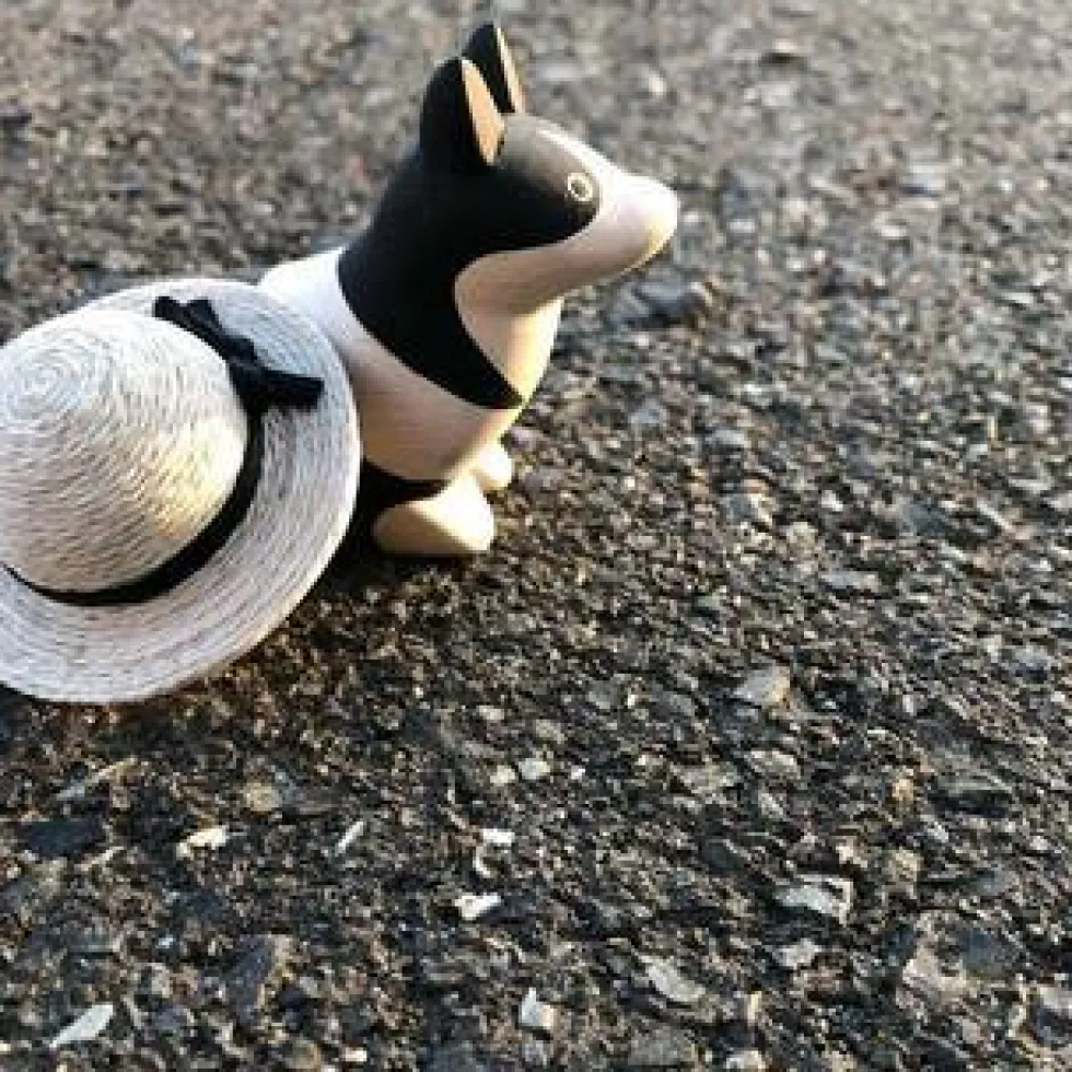 Pole Pole Wooden Animal Corgi