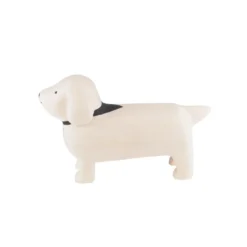 Pole Pole Wooden Animal Dachshund White