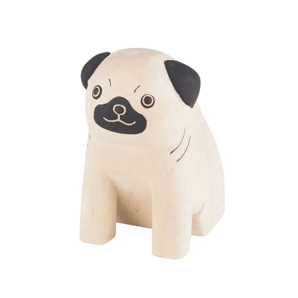 Pole Pole Wooden Animal Pug