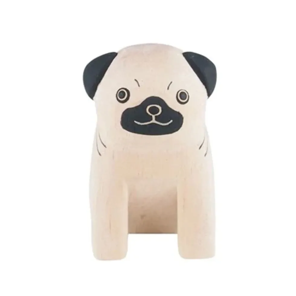 Pole Pole Wooden Animal Pug