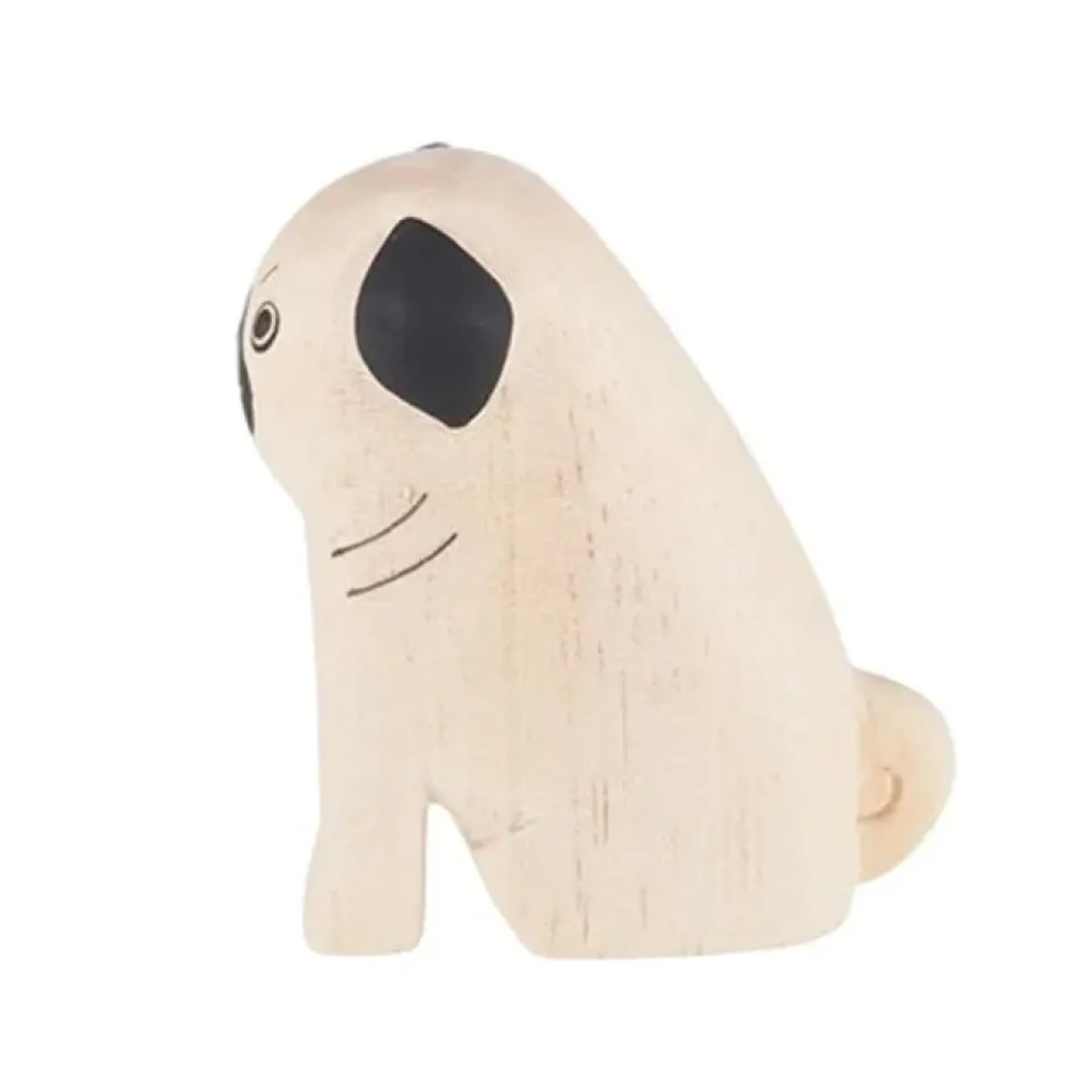 Pole Pole Wooden Animal Pug