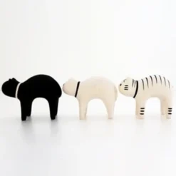 Pole Pole Wooden Animal Tiger Cat