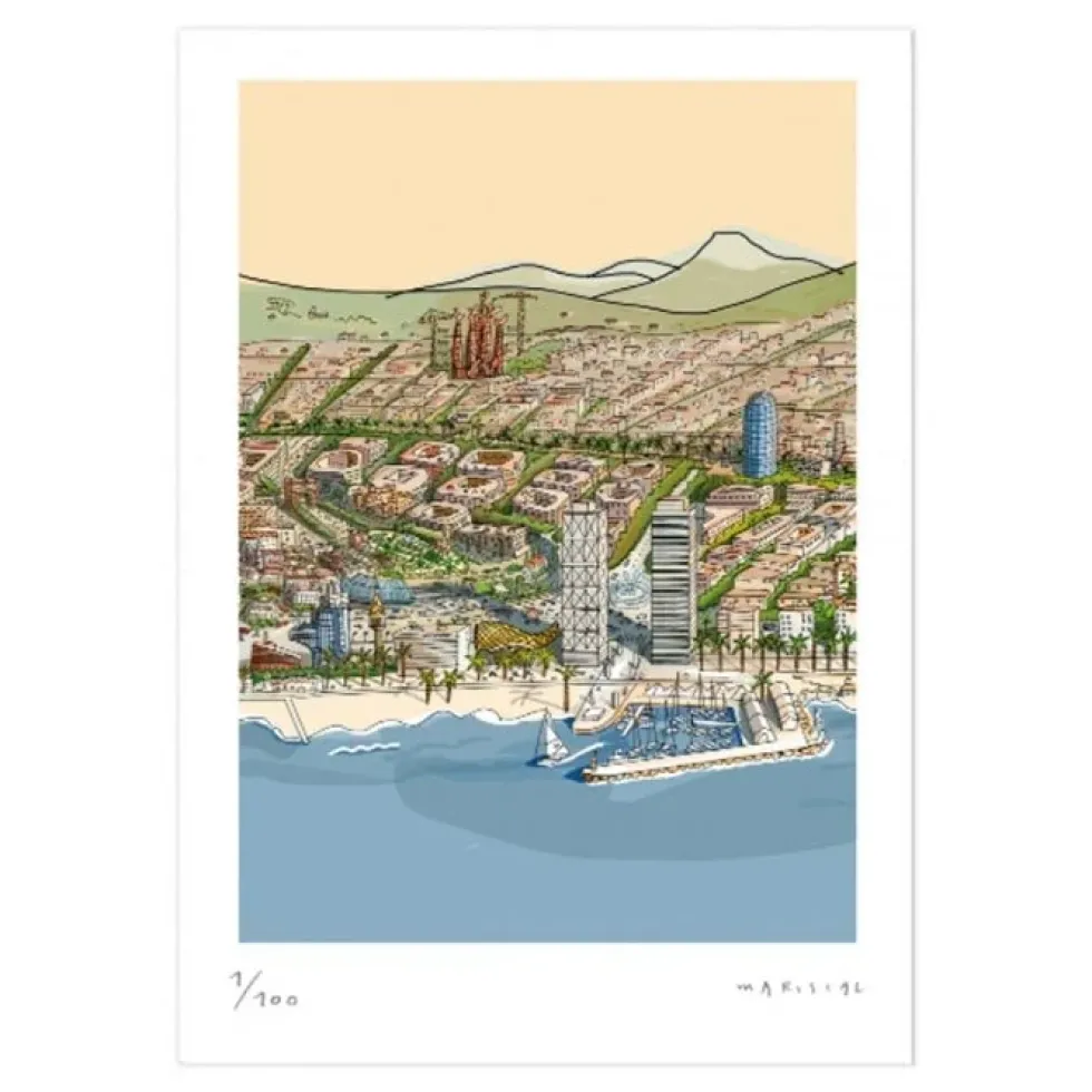 Postal de Barcelona Fine Art Print