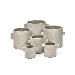 Pot Concrete Rond Naturel S 13x13