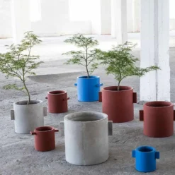 Pot Concrete Rond Naturel S 13x13