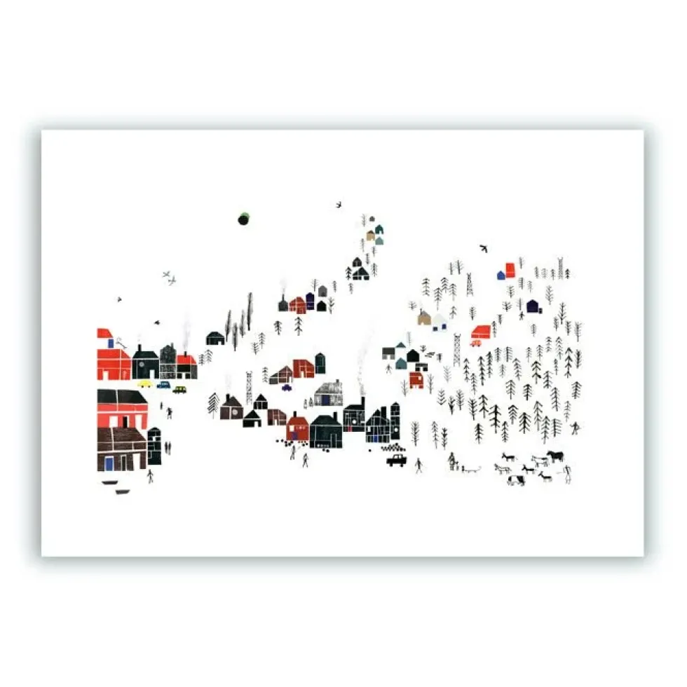 Pueblo en el Bosque Giclée Print