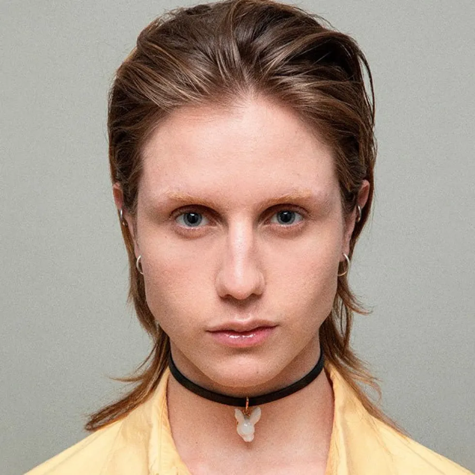 Rabbit Head Leather Choker