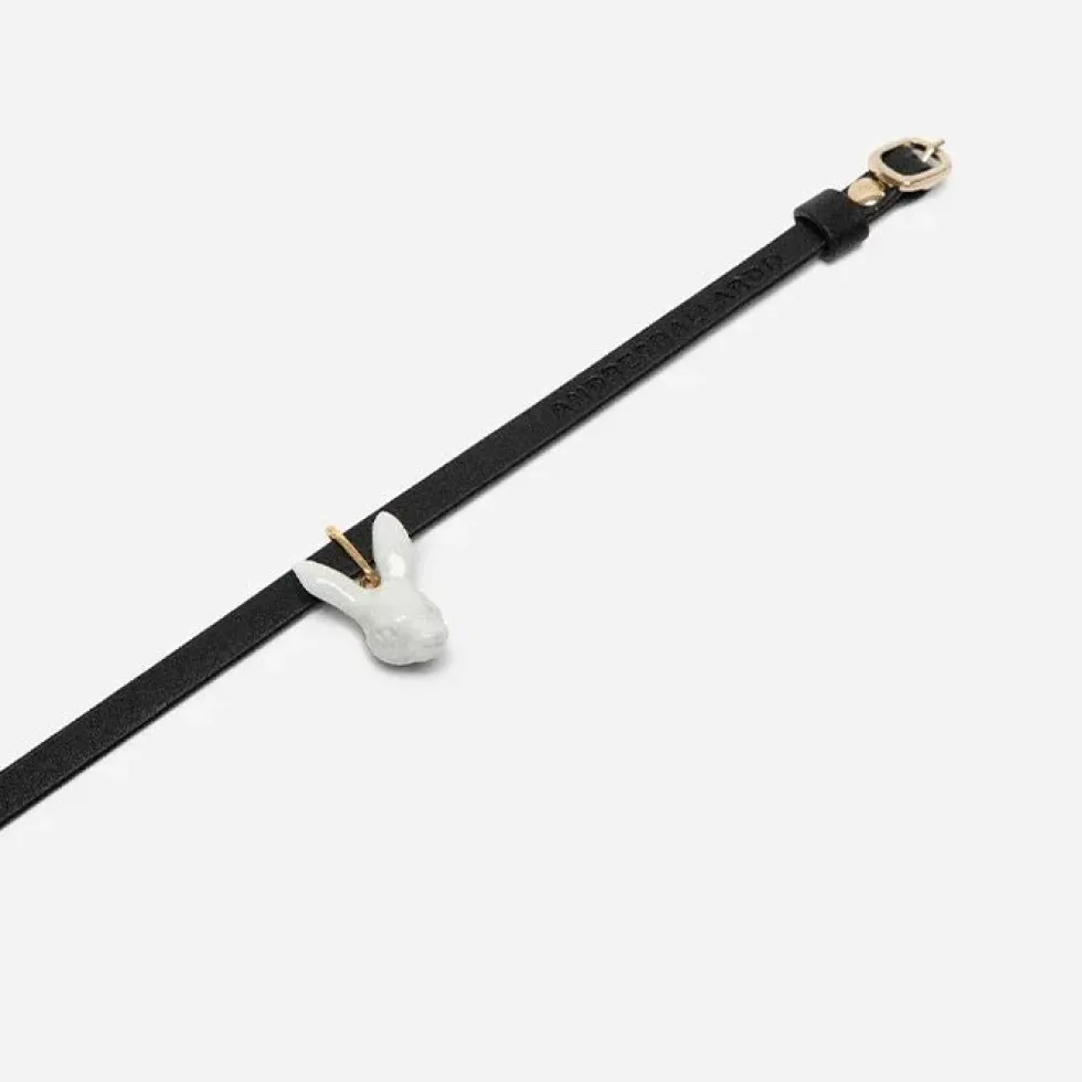 Rabbit Head Leather Choker