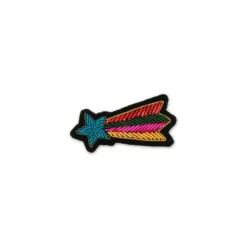 Rainbow Shooting Star Embroidered Brooch