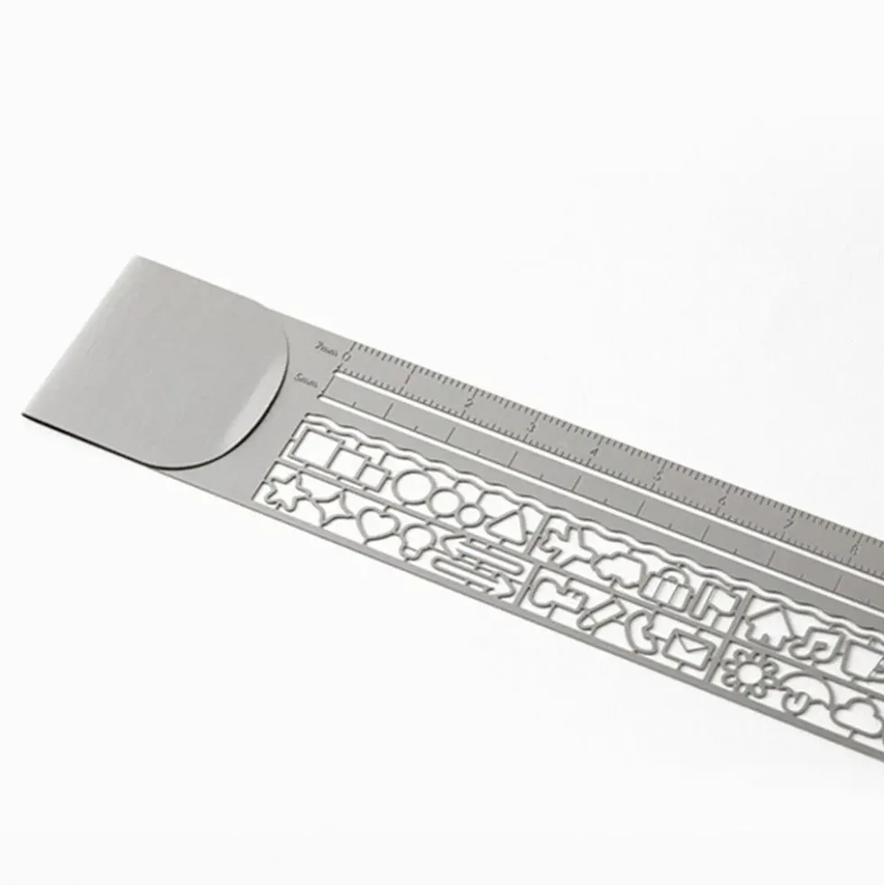 Regla Clip Plateado
