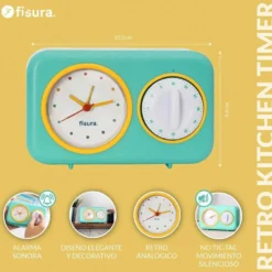Retro Kitchen Timer - Green
