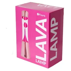 Rose Gold Lava Lamp with Clear Liquid and Magenta Lava