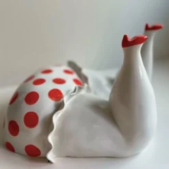 Sculpture Polka Dot Petticoat Sculpture with Red Heels