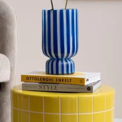 Side Table Retro Tiles Low Citrine Yellow