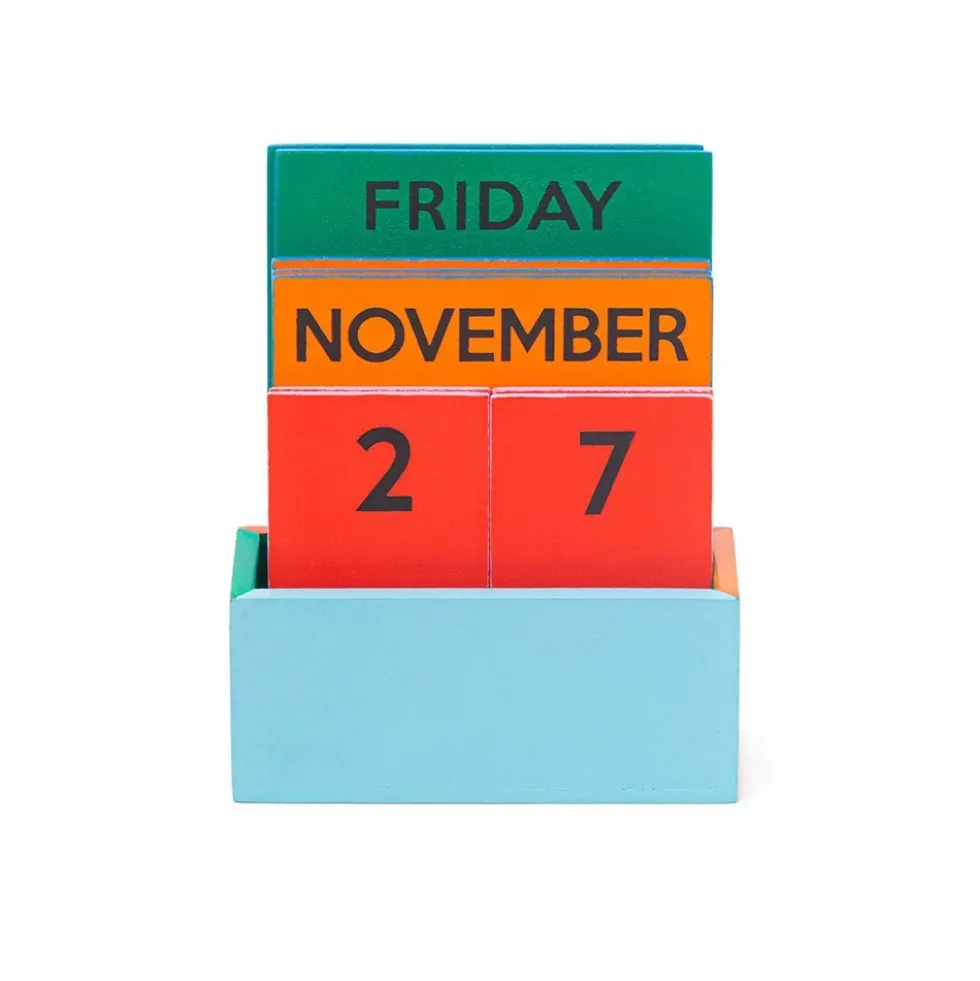 Small Rainbow Wooden Calendar