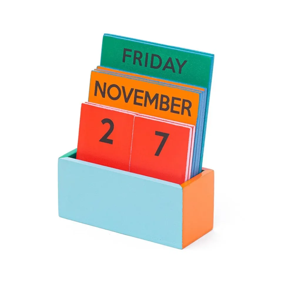 Small Rainbow Wooden Calendar
