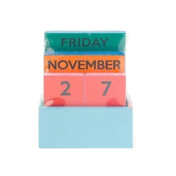 Small Rainbow Wooden Calendar