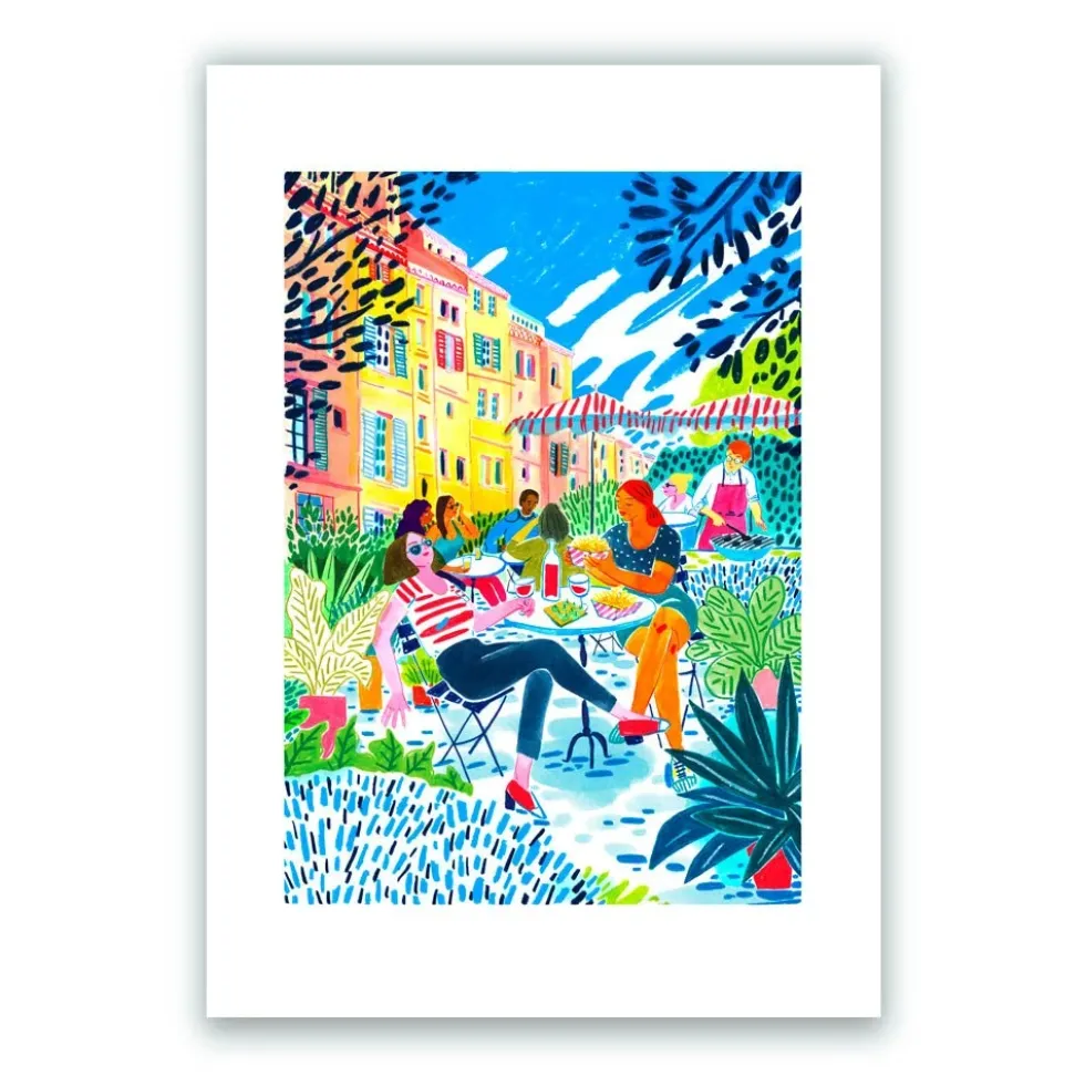 Soleil en Terrasse Giclée Print A5