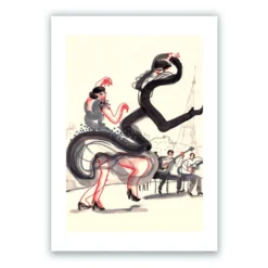 Spanish Flamenco - Black Giclée Print