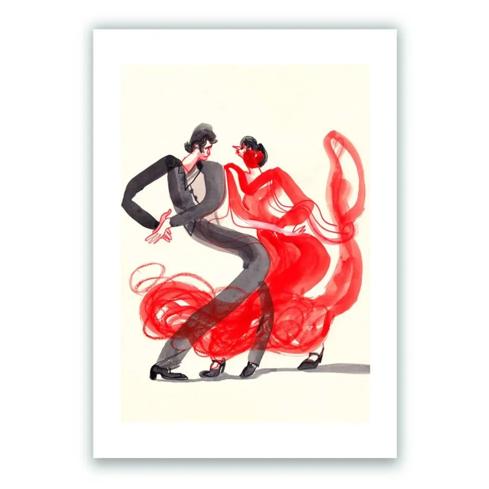 Spanish Flamenco - Pareja Roja Giclée Print