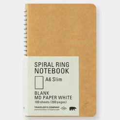 Spiral Ring Notebook A6 Slim MD White