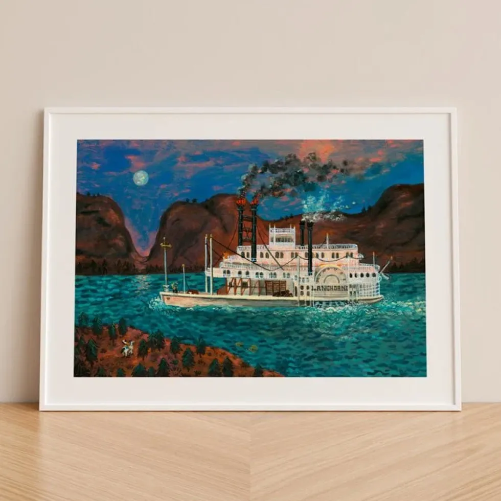 Steamboat Missouri Crow Giclée Print A4