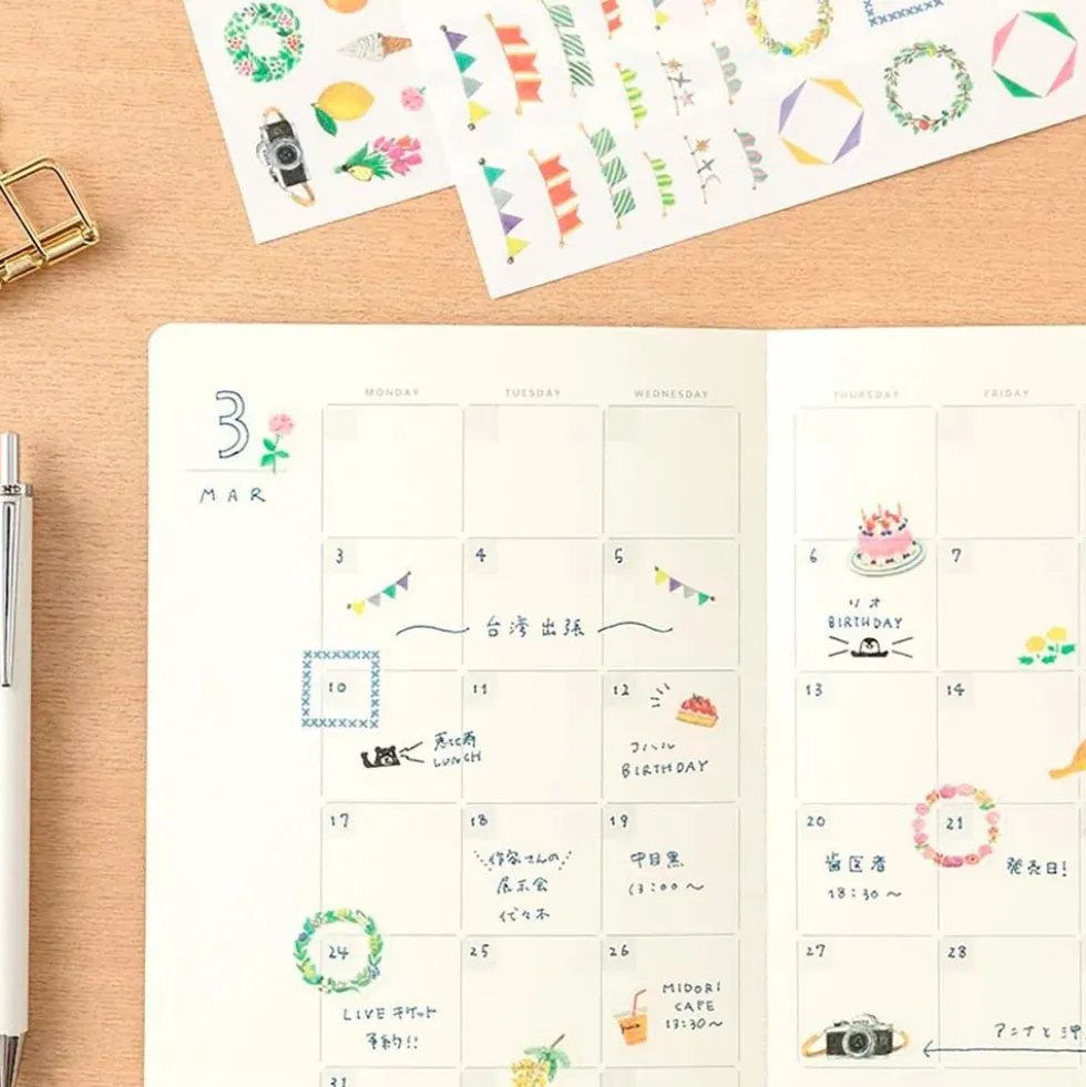 Stickers Yuru Log Sticker 1 Sheet Feeling