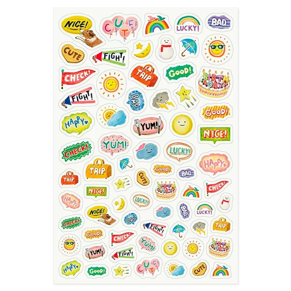 Stickers Yuru Log Sticker 1 Sheet Feeling