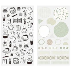 Sticker 2641 Two Sheets Monotone Cafe