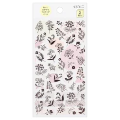 Sticker 2642 Two Sheets Monotone Flower