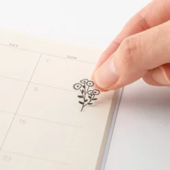 Sticker 2642 Two Sheets Monotone Flower