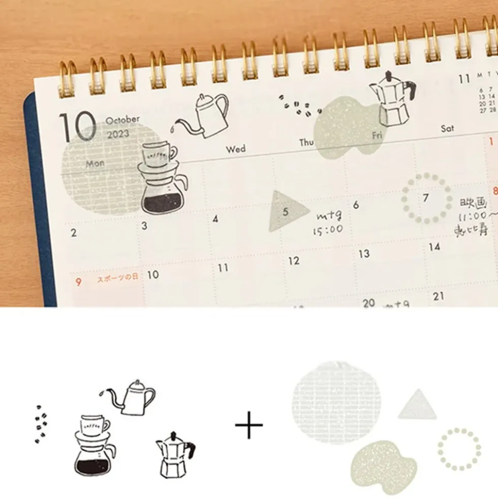 Sticker 2642 Two Sheets Monotone Flower