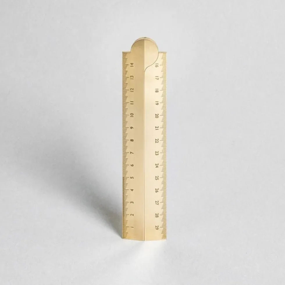 Stria Brass Folding Ruler