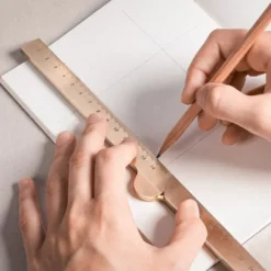 Stria Brass Folding Ruler