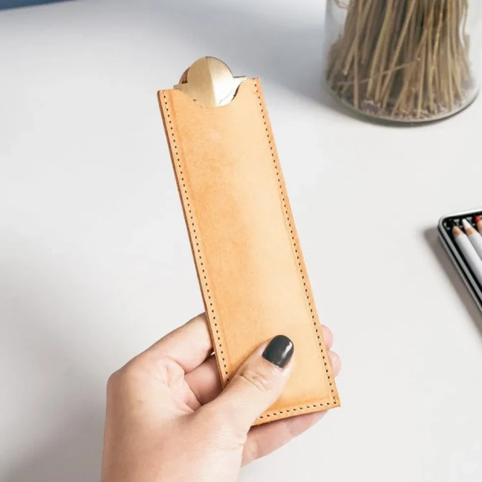 Stria Ruler Leather Case