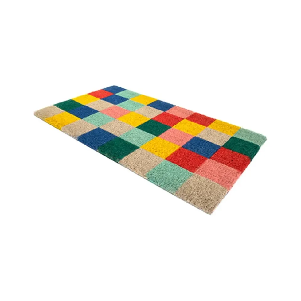 Summer Squares Multicolor Doormat