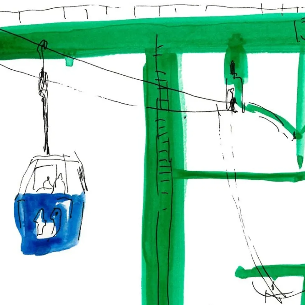 Teleférico de Madrid Giclée Print