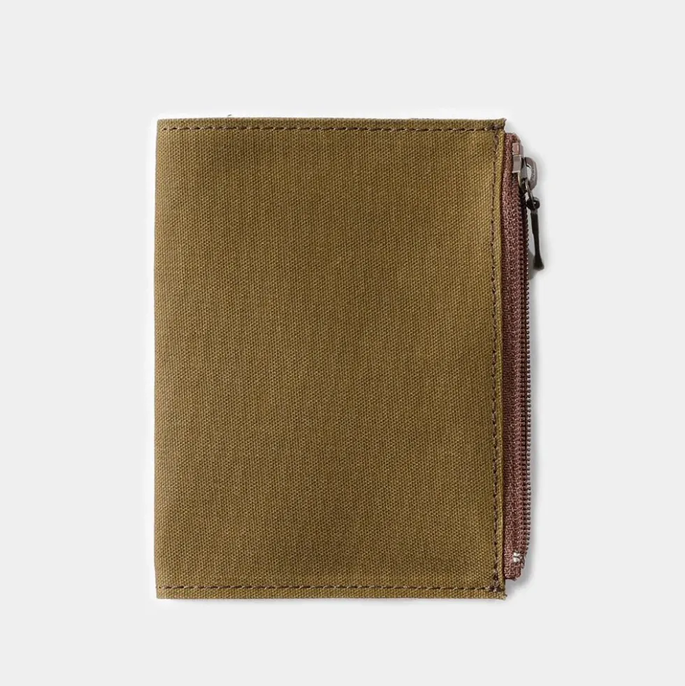 TF Passport Size Cotton Zipper Case Olive - Passport Size