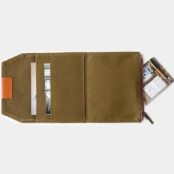 TF Passport Size Cotton Zipper Case Olive - Passport Size