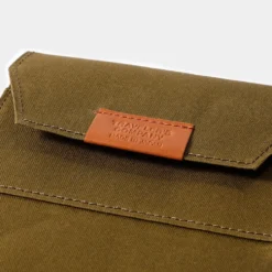 TF Passport Size Cotton Zipper Case Olive - Passport Size