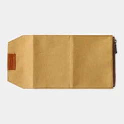 TF Passport Size Cotton Zipper Case Beige - Passport Size