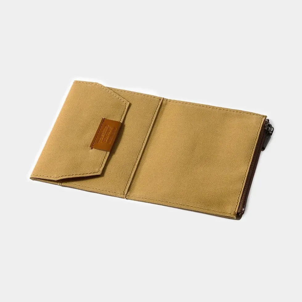 TF Passport Size Cotton Zipper Case Beige - Passport Size