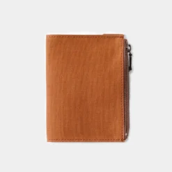 TF Passport Size Cotton Zipper Case Brown - Passport Size