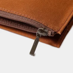 TF Passport Size Cotton Zipper Case Brown - Passport Size