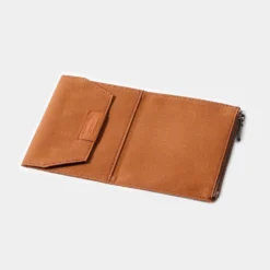 TF Passport Size Cotton Zipper Case Brown - Passport Size